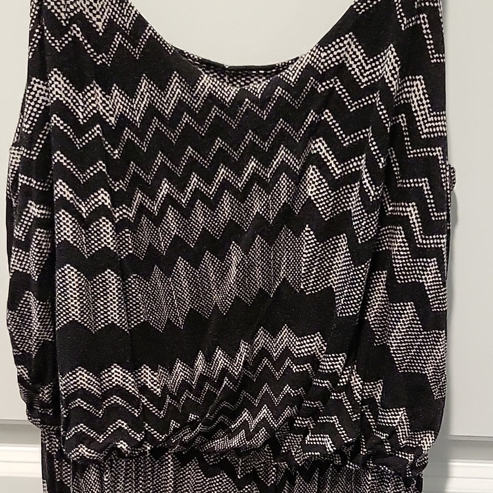 Lush Black and Gray Patterned Maxi Dress - Picture 4 of 4
